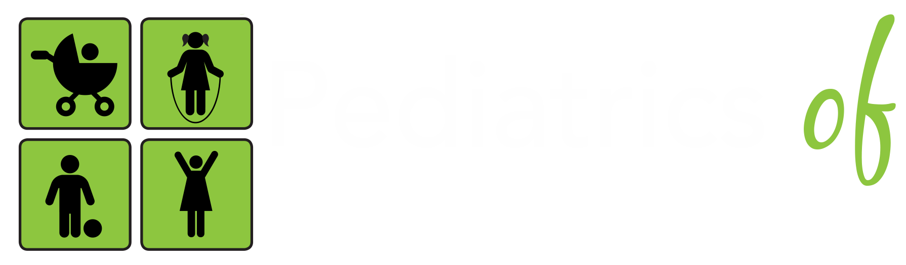 Pediatría en el suroeste de Houston con un pie de página.