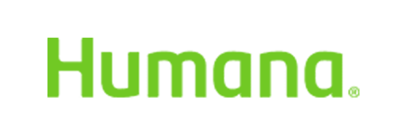 Humana logo on a green background.